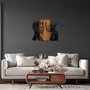 Wallity Tree Woman And Man - Escultura de Pared de Madera y Metal